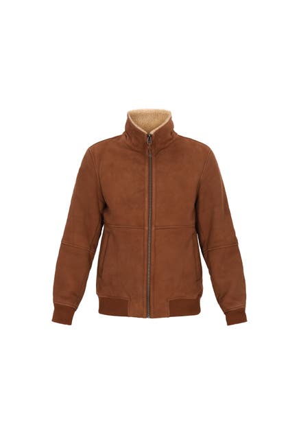 DREIMASTER Lederjacke cognac