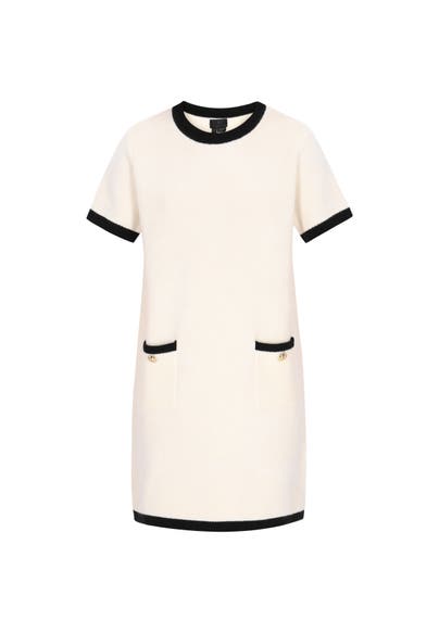 DREIMASTER Casual-Kleid offwhite black