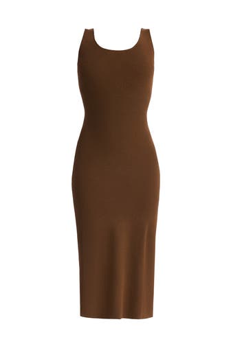 PINXIT Casual-Kleid caramel
