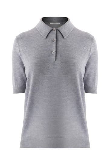 PINXIT Polo-Shirt light gray melange