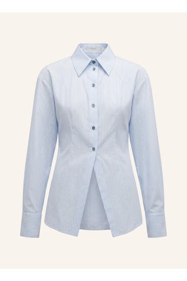 PINXIT Casual-Bluse white-blue