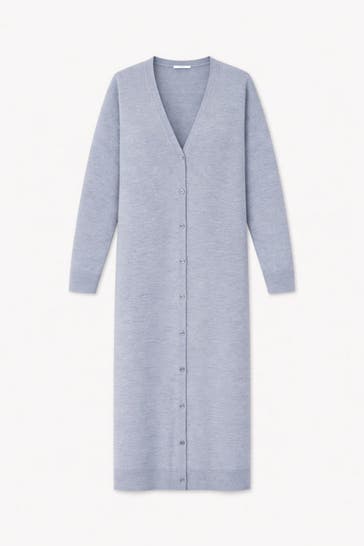 PINXIT Strickjacke MIT SEIDE light gray melange