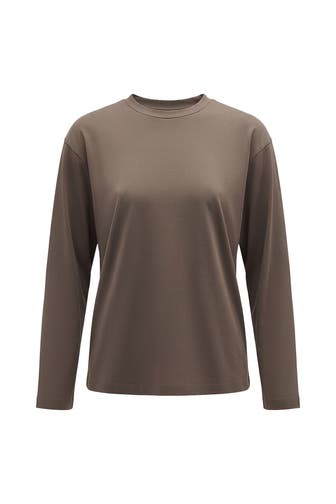 PINXIT Langarmshirt taupe