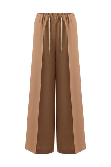 PINXIT Stoffhose sand Wide/ Loose Fit