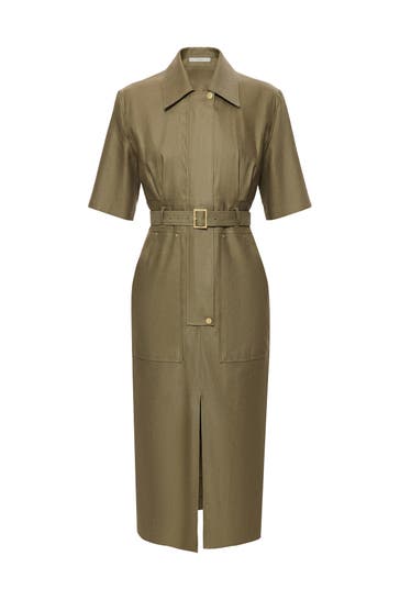 PINXIT Casual-Kleid khaki