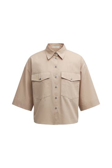 PINXIT Casual-Bluse sand