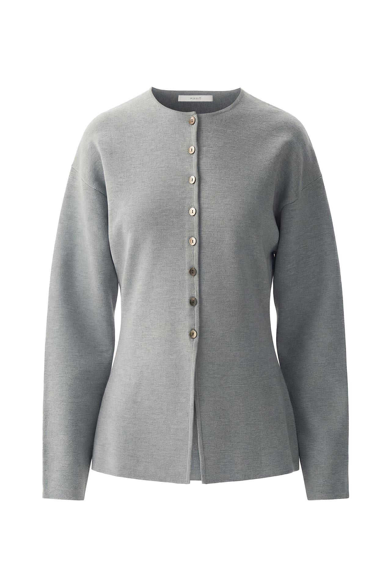 PINXIT Strickjacke light gray melange, Bild 1