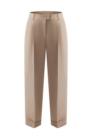 PINXIT Stoffhose beige Straight