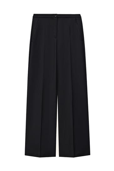 PINXIT Stoffhose black Wide/ Loose Fit