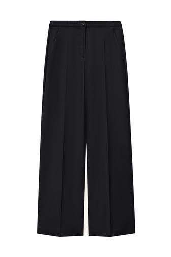 PINXIT Stoffhose black Wide/ Loose Fit