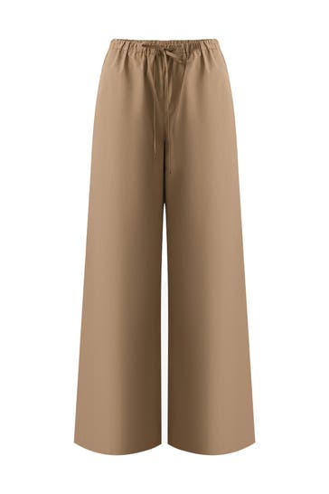 PINXIT Stoffhose sand Wide/ Loose Fit