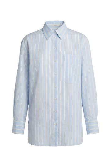 PINXIT Casual-Bluse light blue/ecru