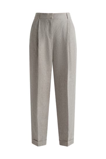 PINXIT Stoffhose ecru Straight