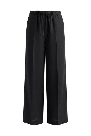 PINXIT Stoffhose black Wide/ Loose Fit
