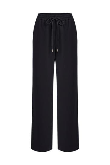 PINXIT Stoffhose black Straight