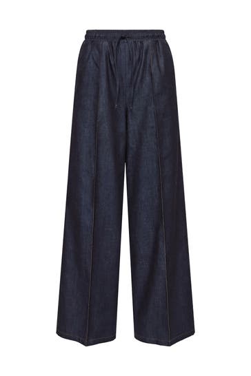PINXIT Stoffhose dark blue Wide/ Loose Fit