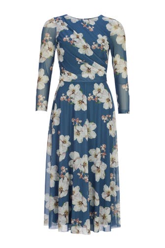 SWING Kleid faded blue / multi