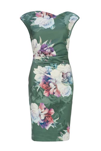 SWING Kleid moss green / multi