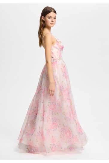 HEY KYLA Kleid ivory rose print