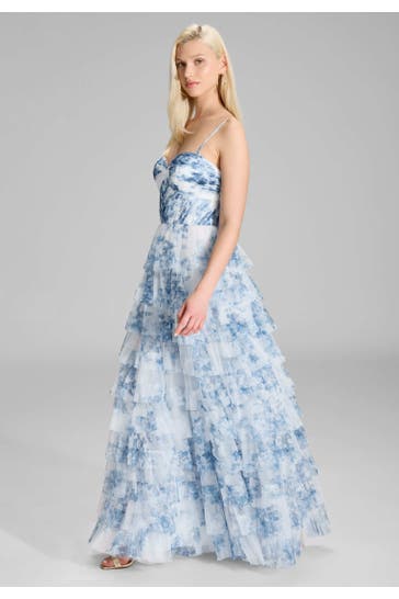 HEY KYLA Kleid ivory blue