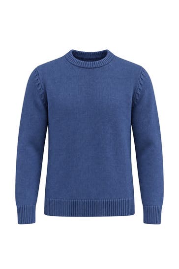 IL LANIFICIO Pullover mittelblau