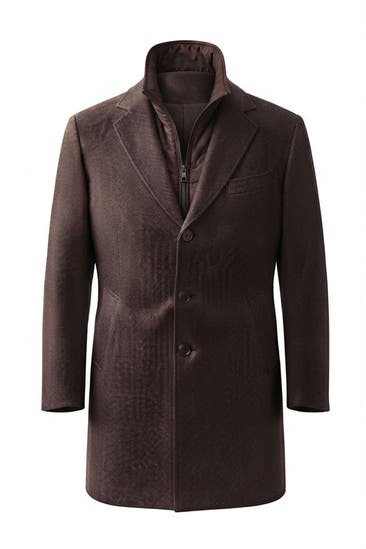 IL LANIFICIO Cappotto in lana e cashmere - MARRONE