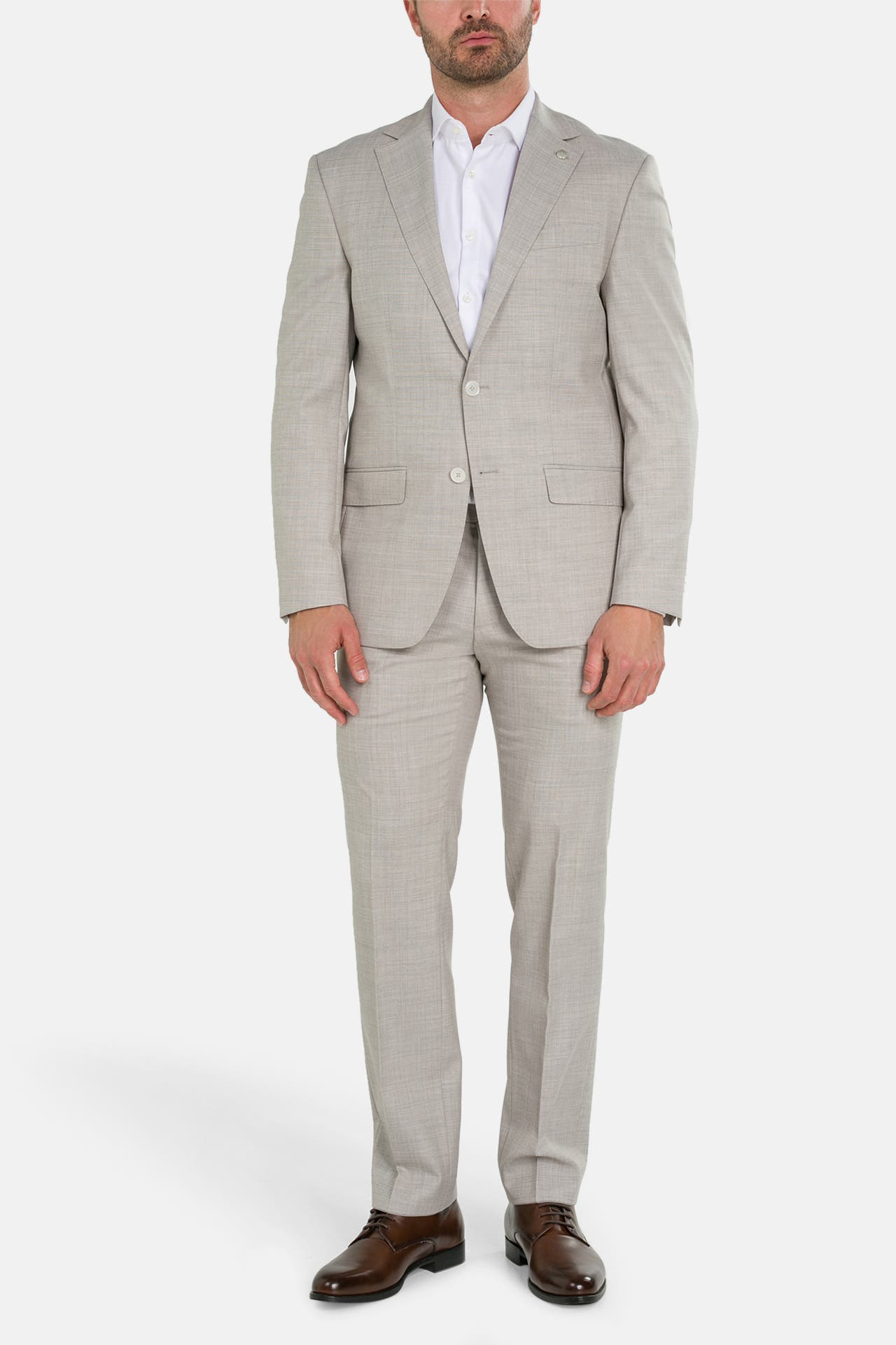 HECHTER Paris Wollmix-Anzug greige Modern Fit, Bild 1