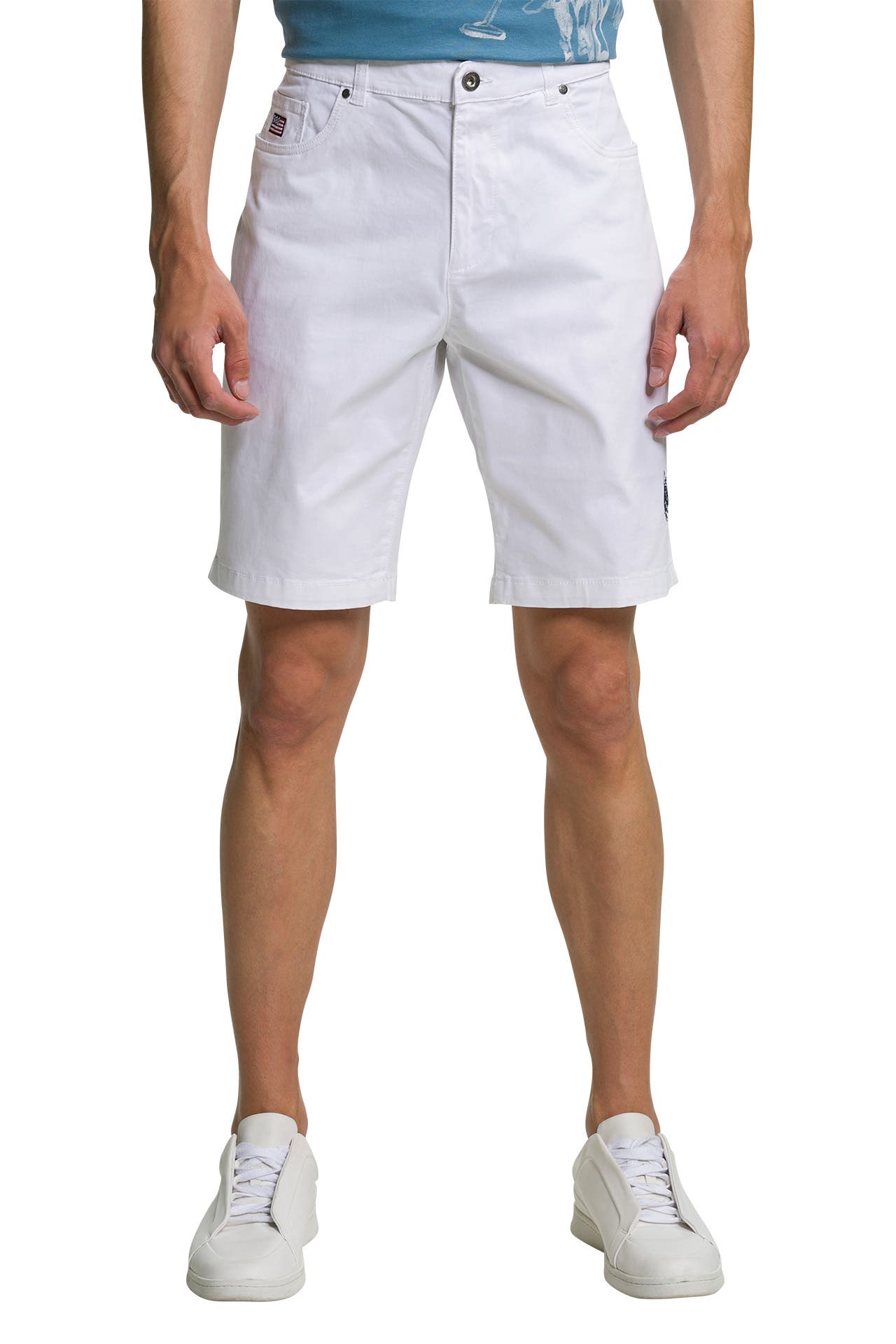 Us polo white shorts sales