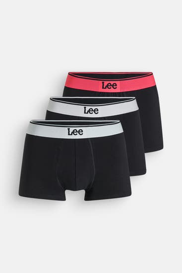 LEE - 3er-Pack Boxer Trunks 'Dobbie' schwarz