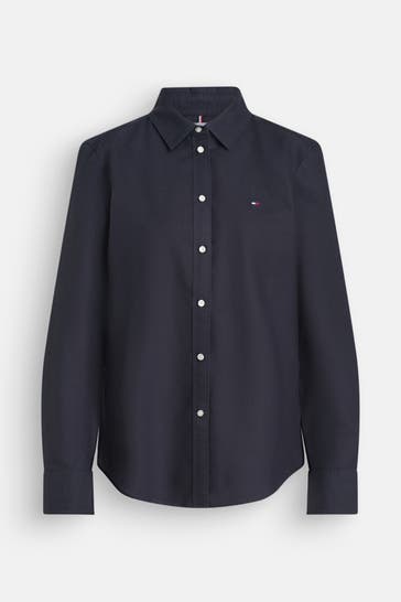 TOMMY HILFIGER Bluse 'Oxford' nachtblau