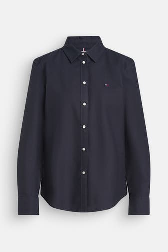 TOMMY HILFIGER Bluse 'Oxford' nachtblau