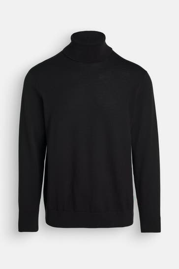 CALVIN KLEIN Wollpullover schwarz