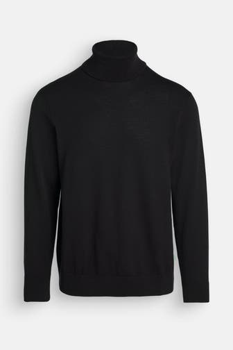 CALVIN KLEIN Wollpullover schwarz