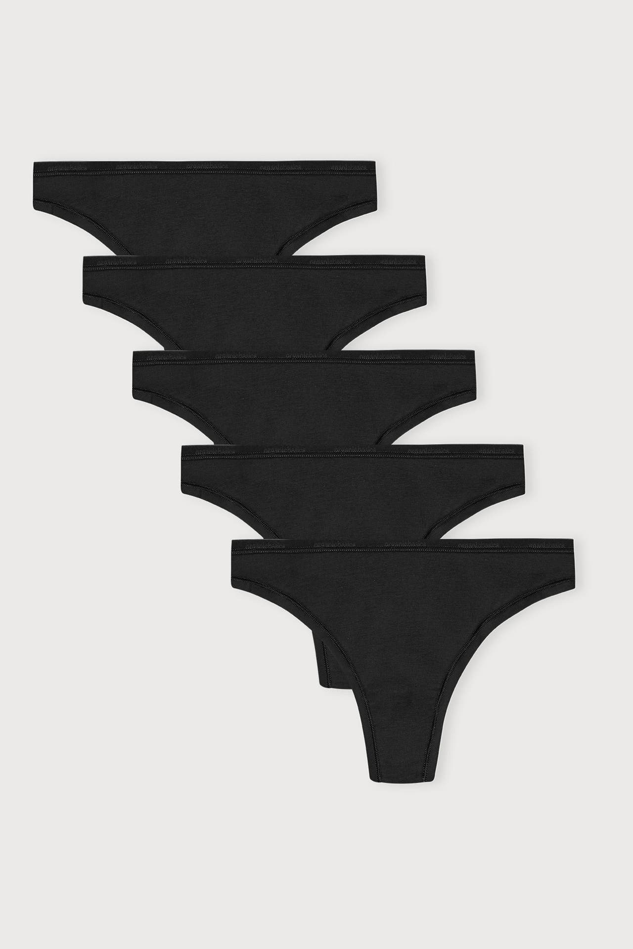 ORGANIC BASICS 5er-Pack Strings schwarz, Bild 1