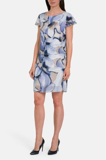 BETTY BARCLAY Kleid blau gemustert