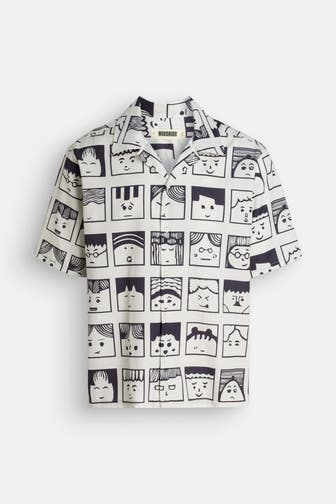 WOODBIRD Kurzarmhemd gemustert Loose Fit