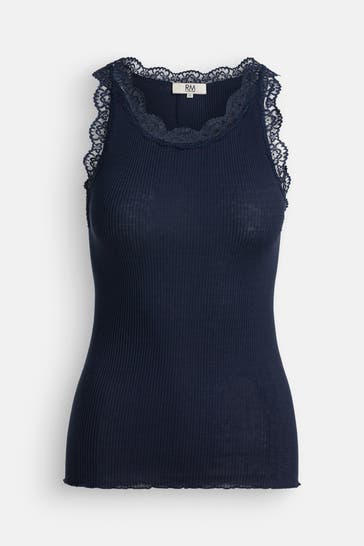 RM BY ROSEMUNDE Spitzentop 'Balta' nachtblau