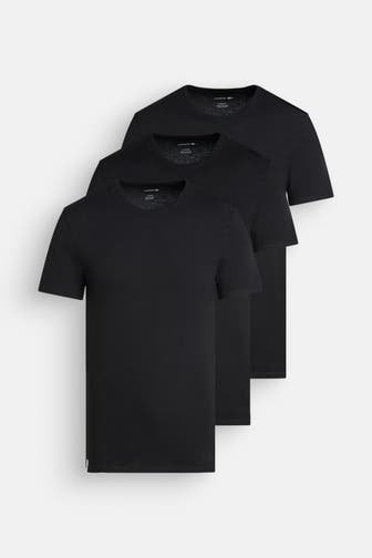 LACOSTE 3er-Pack T-Shirts schwarz