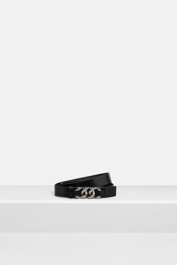 KARL LAGERFELD Ledergürtel 'Style' schwarz