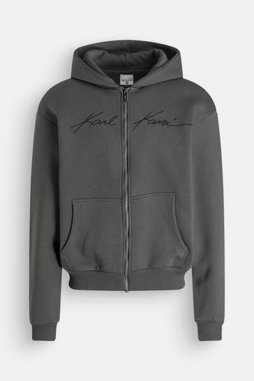 KARL KANI Sweatjacke dunkelgrün