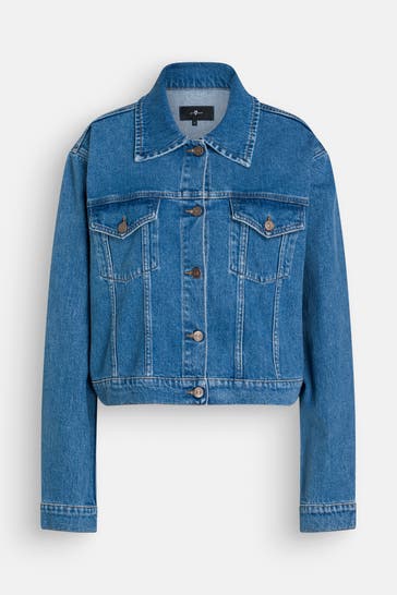 7 FOR ALL MANKIND Jeansjacke 'Nellie' blau