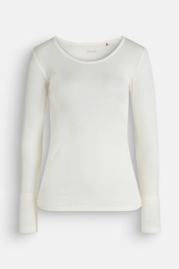 JOOP! Seidenmix-Longsleeve vanille