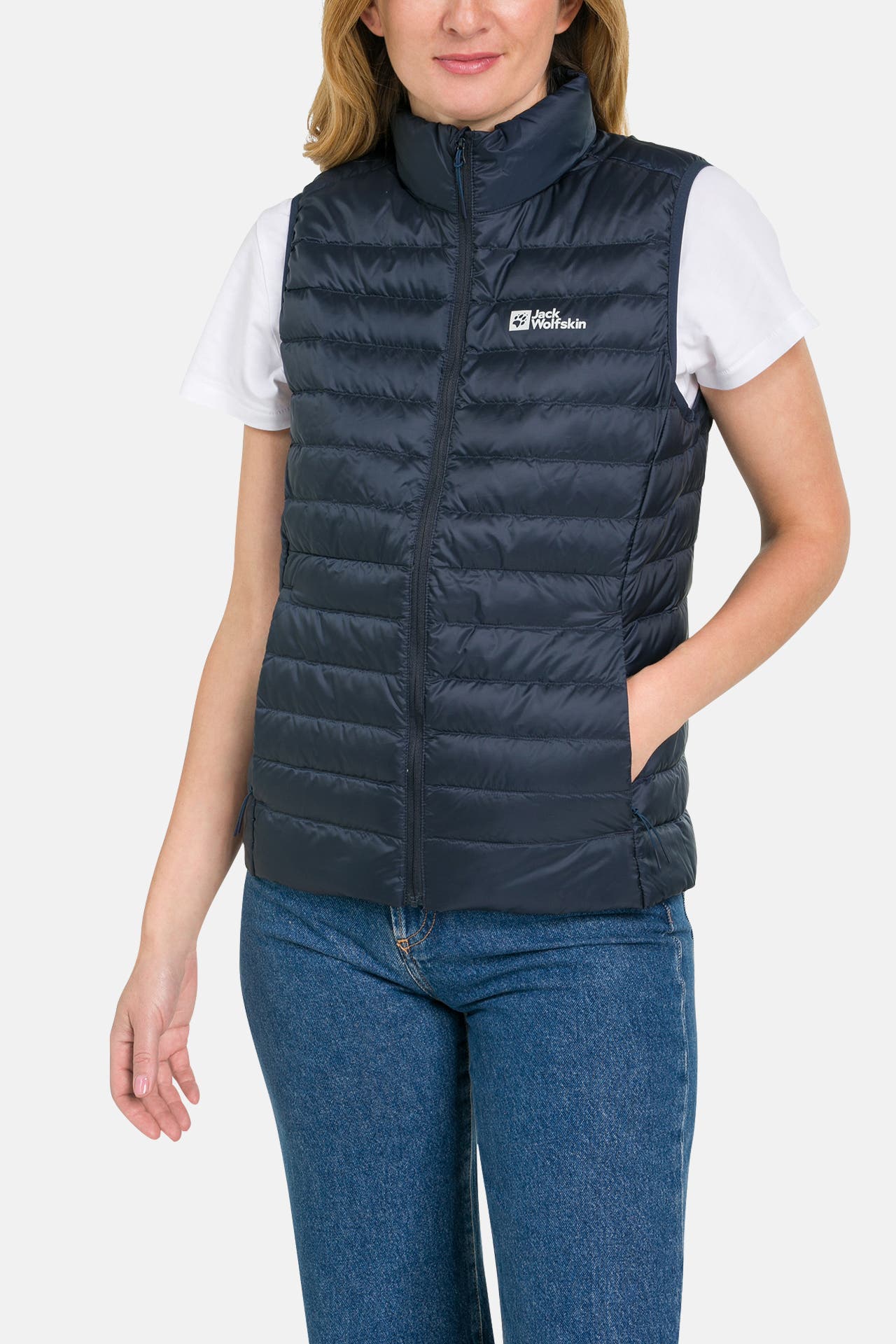 JACK WOLFSKIN Daunenweste 'Pack & Go' dunkelblau, Bild 1