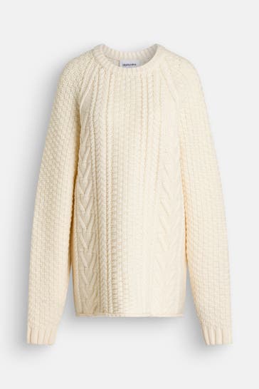 BLACK PALMS Wollpullover 'Karlina' creme