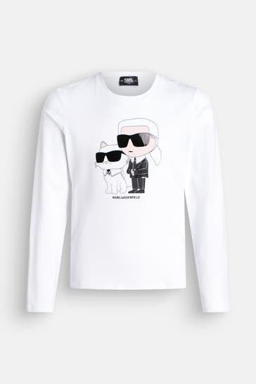 KARL LAGERFELD Longsleeve weiß