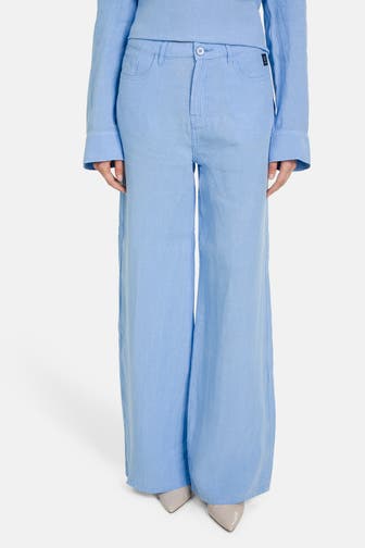 ELIAS RUMELIS Leinenhose blau