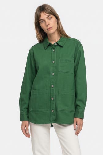 LACOSTE Jeansjacke waldgrün