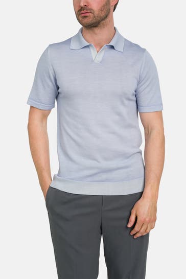 DANIELE FIESOLI Polo-Shirt eisblau
