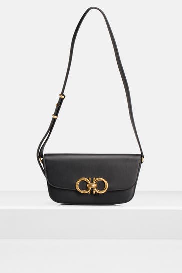 FERRAGAMO Schultertasche schwarz