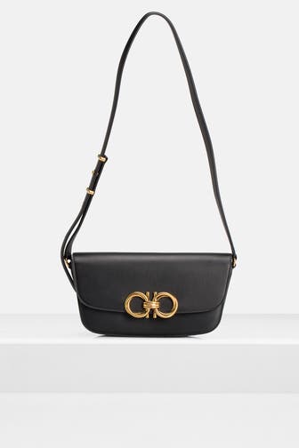 FERRAGAMO Schultertasche schwarz